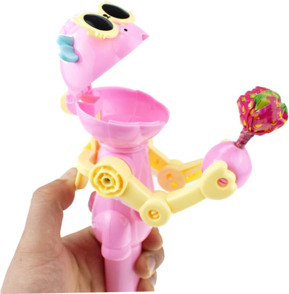 6Pcs Lollipop Robot Holder Fun Storage Gag Toy