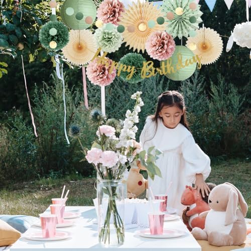 Sage Green and Dusty Pink Birthday Decor Kit