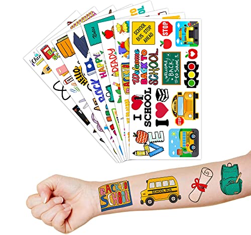 Welcome Back To School Temporary Tattoos 96 PCS Stickers