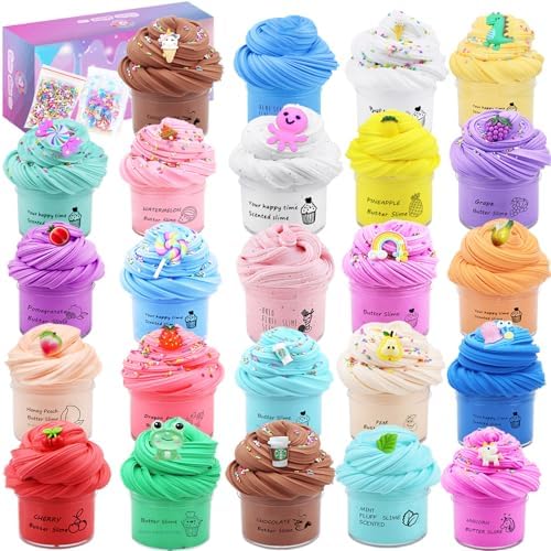 24 Pack Butter Slime Kit for Kids and Parties