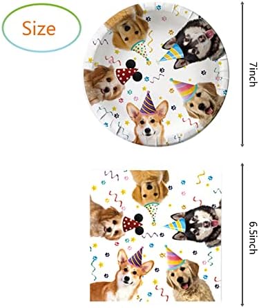 Dog Birthday Party Supplies 20 Plates and 20 Napkins