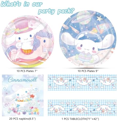 Cinnamoroll Birthday Decorations Set for Kids Party