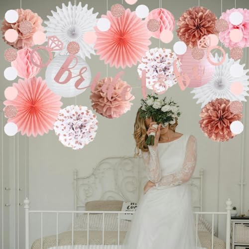 Light Pink Rose Gold Bridal Shower Decor Kit