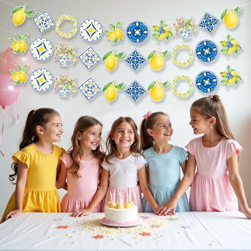 Capri Lemon Theme Party Decorations 4 Pack