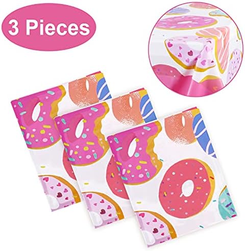 PHOGARY 3 Pack Donut Theme Tablecovers