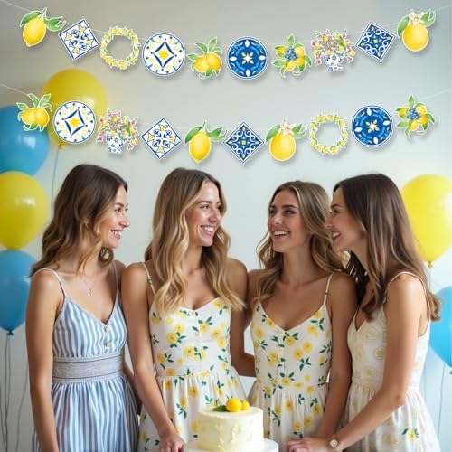 Capri Lemon Theme Party Decorations 4 Pack