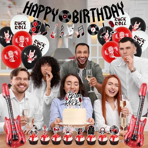 Crenics Rock and Roll Birthday Party Decorations