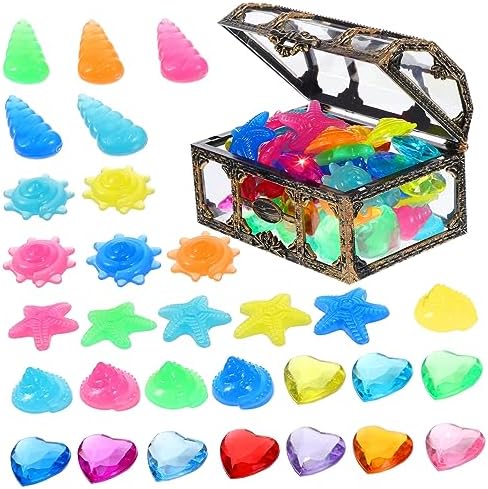 Vaguelly Pirate Treasure Chest with Diving Gems Set