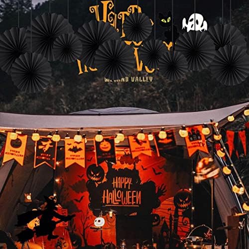 HQZ Black Party Hanging Fans DIY Set 12pcs