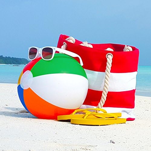 12 Rainbow Colored Inflatable Beach Balls 12 Pack