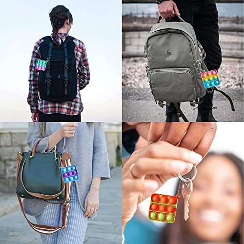BicMan 36pcs Mini Pop Keychain Fidget Toy Pack