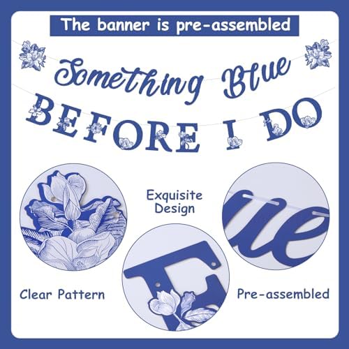 Something Blue Before I Do Banner for Bridal Shower