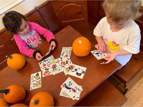 36 Pack Halloween Pumpkin Stickers for Kids and Toddlers