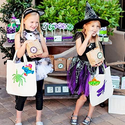 40 Pcs Halloween Pop Keychain Fidget Toy Pack