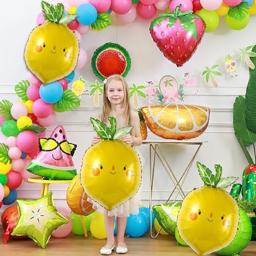 Lemon Foil Balloons 3PCS for Birthday Party Decor