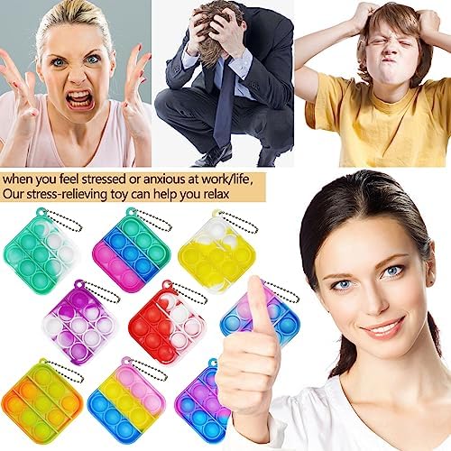 30 Pcs Mini Pop Bubble Fidget Toys for Kids and Adults