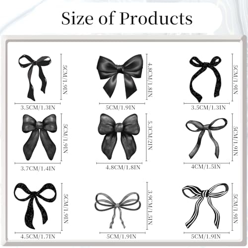 Coquete Black Bow Cupcake Toppers 36PCS