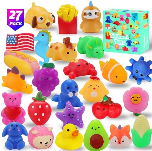 27 Pack Squishy Toys for Kids 8-12 Birthday Party Favors