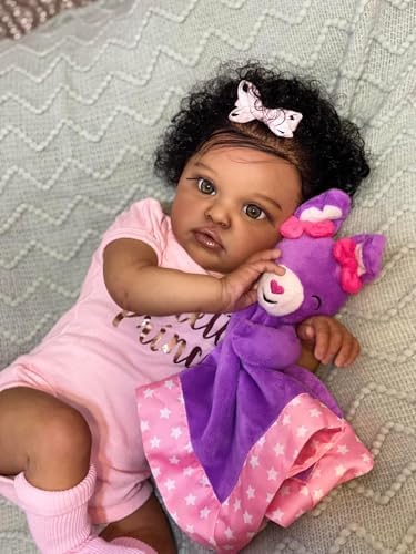 Black Reborn Toddler Girl Doll 20 Inches Realistic