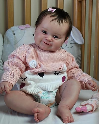 Pinky Reborn Realistic 20 Inch Baby Doll with Rooted Hair