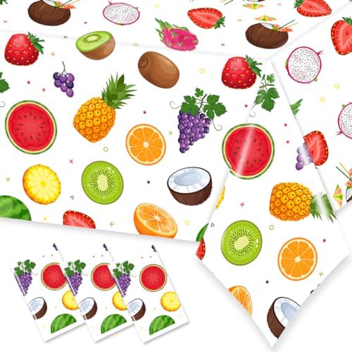 3Pcs Fruit Tablecloths Summer Party Decorations