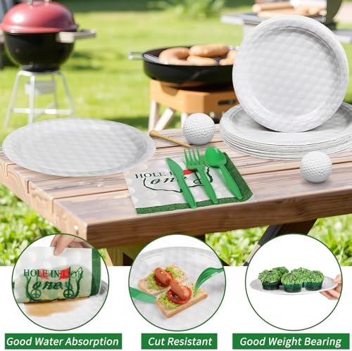 144 Pcs 3D Golf Ball Party Supplies Set
