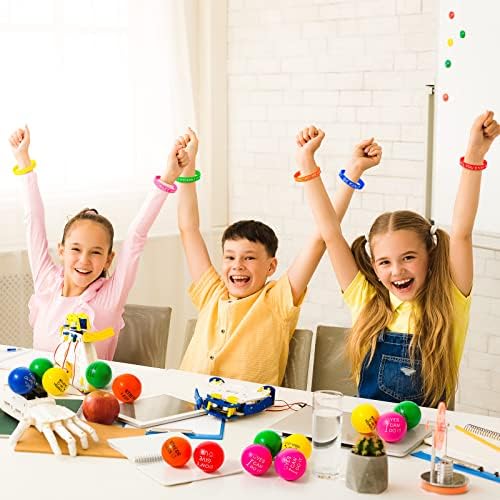HyDren 72 Pcs Stress Relief Balls and Silicone Bracelets Set