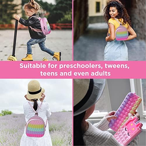 Pop Fidget Backpack Set for Girls and Teens