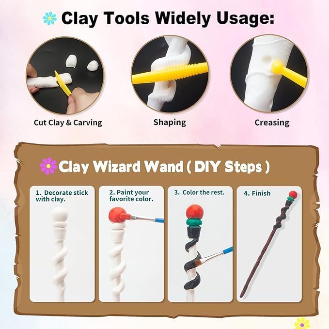 Col-Pary DIY Magic Wand Craft Kit 63 PCS