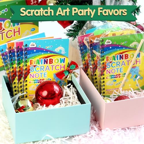 ZMLM Rainbow Scratch Art Notebook 16 Pcs Kids Craft Kit