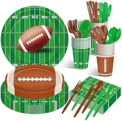 175 Pcs Football Tableware Set for 25