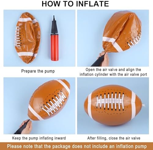 Durony 12 Inflatable Football Beach Balls