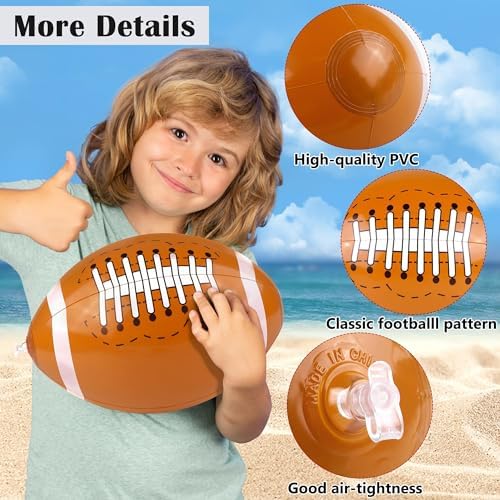 Durony 12 Inflatable Football Beach Balls
