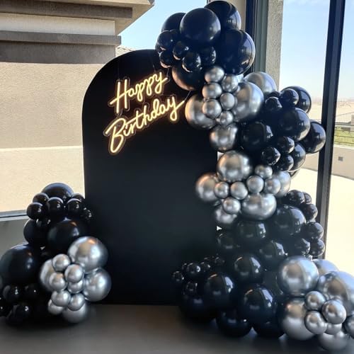 120pcs Black Balloon Arch Kit for Party Decorations