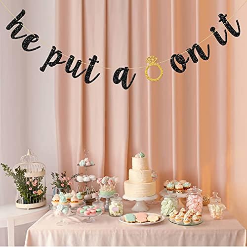 He Put A Ring On It Banner Engagement Party Decor