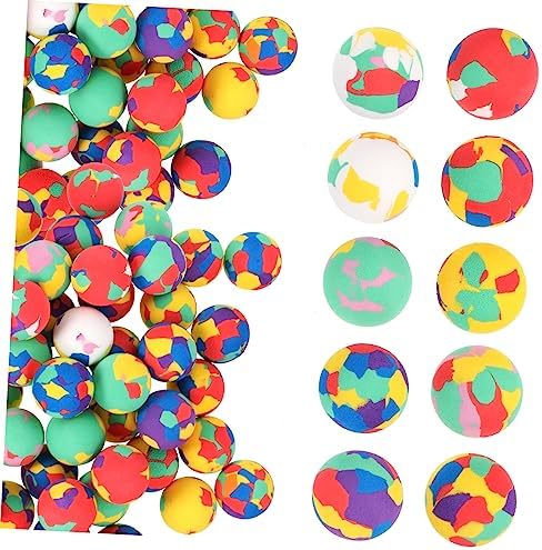 KICHOUSE 50pcs Bounce Balls Stress Relief Toy for Kids