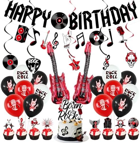 Crenics Rock and Roll Birthday Party Decorations