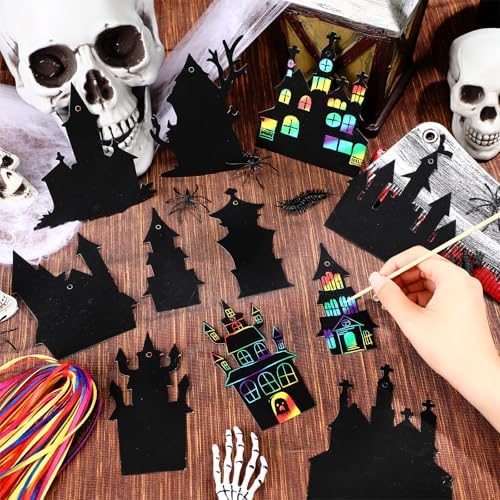Motipuns 80 Piece Halloween Scratch Card Kit
