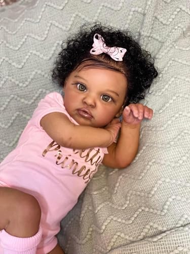 Black Reborn Toddler Girl Doll 20 Inches Realistic
