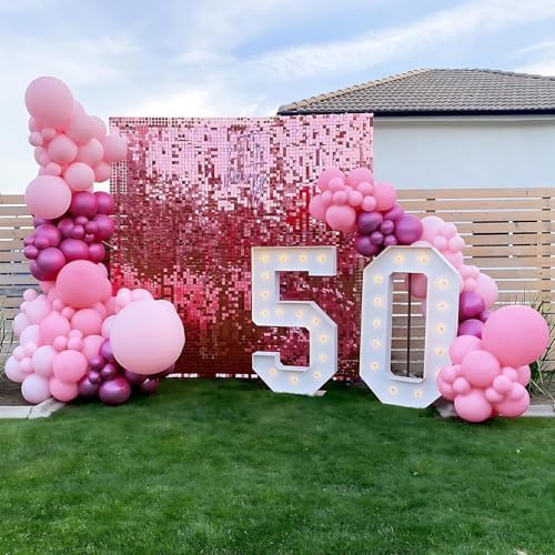 Kelfara 60pcs 12inch Pink Balloons Wedding Party Decor