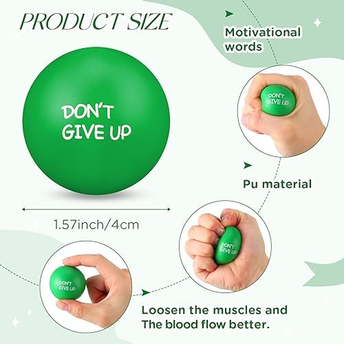 Shappy 72 Pcs Stress Relief Therapy Fidget Balls with Quotes