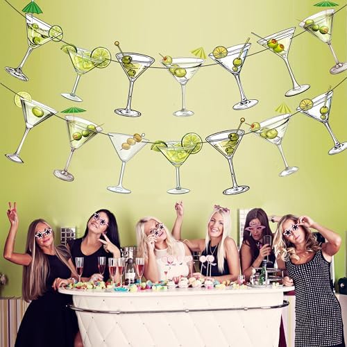 Martini Party Banners 2pcs Cocktail Cup Decorations