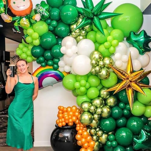Zesliwy 100pc 12 Inch Green Latex Balloons Set