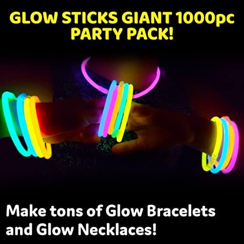 PartySticks 1000 Pack Glow in the Dark Light Up Sticks