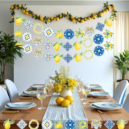Capri Lemon Theme Party Decorations 4 Pack