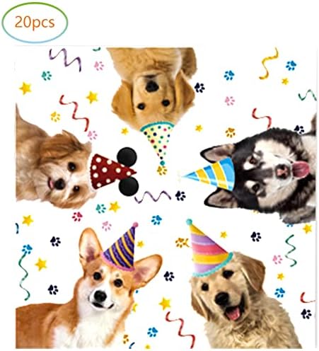 Dog Birthday Party Supplies 20 Plates and 20 Napkins