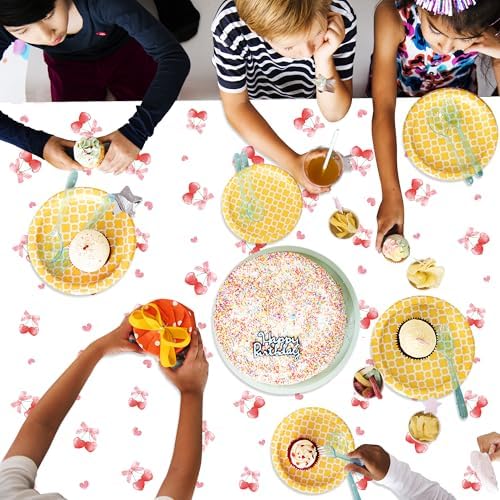 3PCS Cherry Tablecloths Birthday Party Decor
