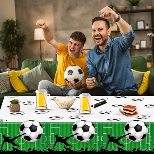 Kochorie 2 Piece Soccer Themed Tablecloth