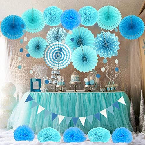 ZERODECO Blue Party Decorations 21 Pcs