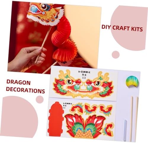 Yardwe Chinese Dragon Paper Garland Craft Kit